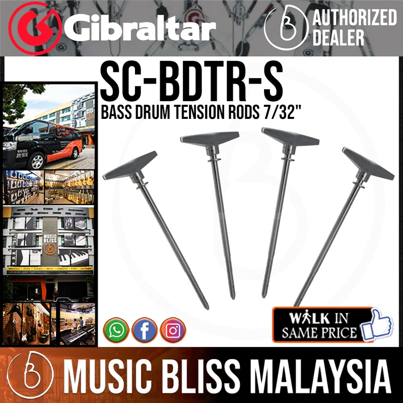 Gibraltar Bass Drum Tension Rods 7/32"