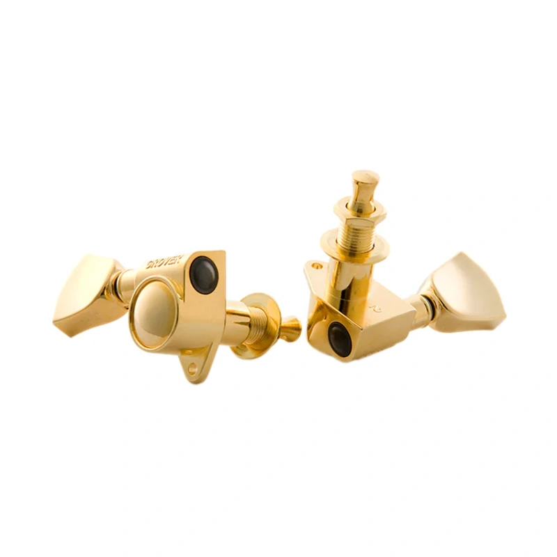 GIBSON ACCESSORIES MODERN TUNING MACHINE HEADS - GOLD W/ METAL BUTTONS (PMMH-025)