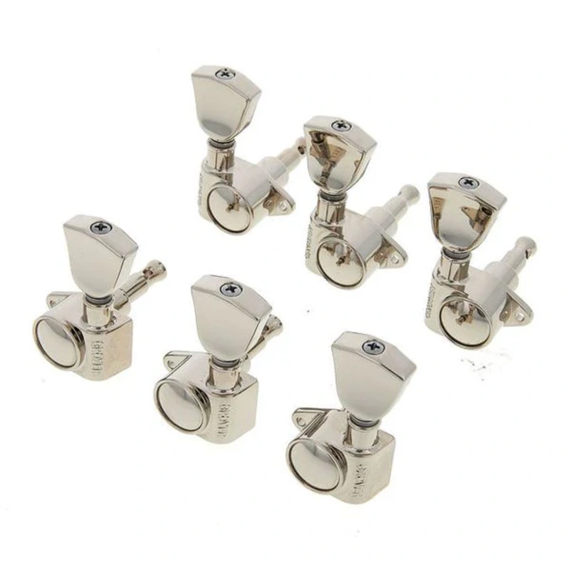 GIBSON ACCESSORIES MODERN TUNING MACHINE HEADS - NICKEL W/ METAL BUTTONS (PMMH-015)