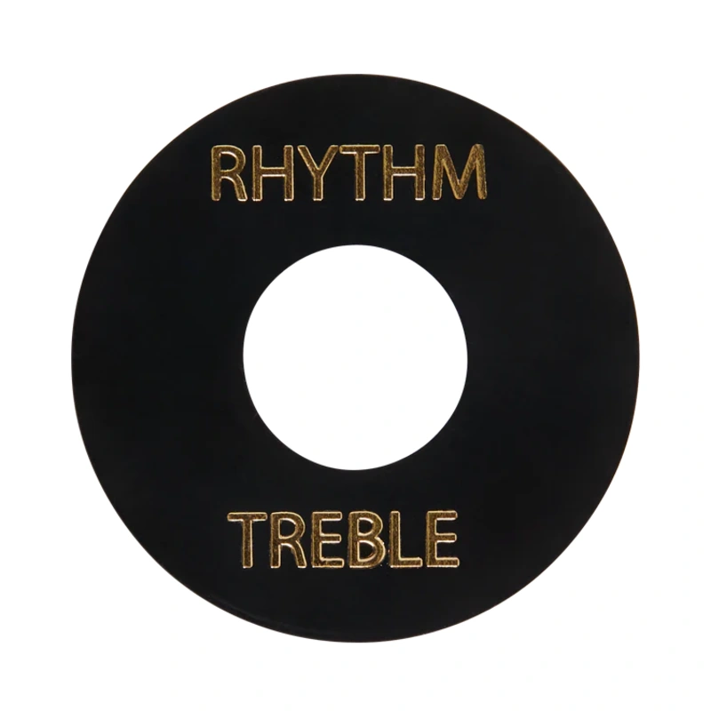 GIBSON ACCESSORIES TOGGLE SWITCH WASHER - BLACK W/ GOLD IMPRINT (PRWA-010)