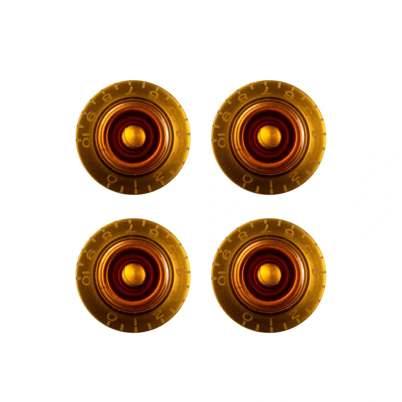 GIBSON ACCESSORIES TOP HAT KNOBS, 4PCS - VINTAGE AMBER (PRHK-030)