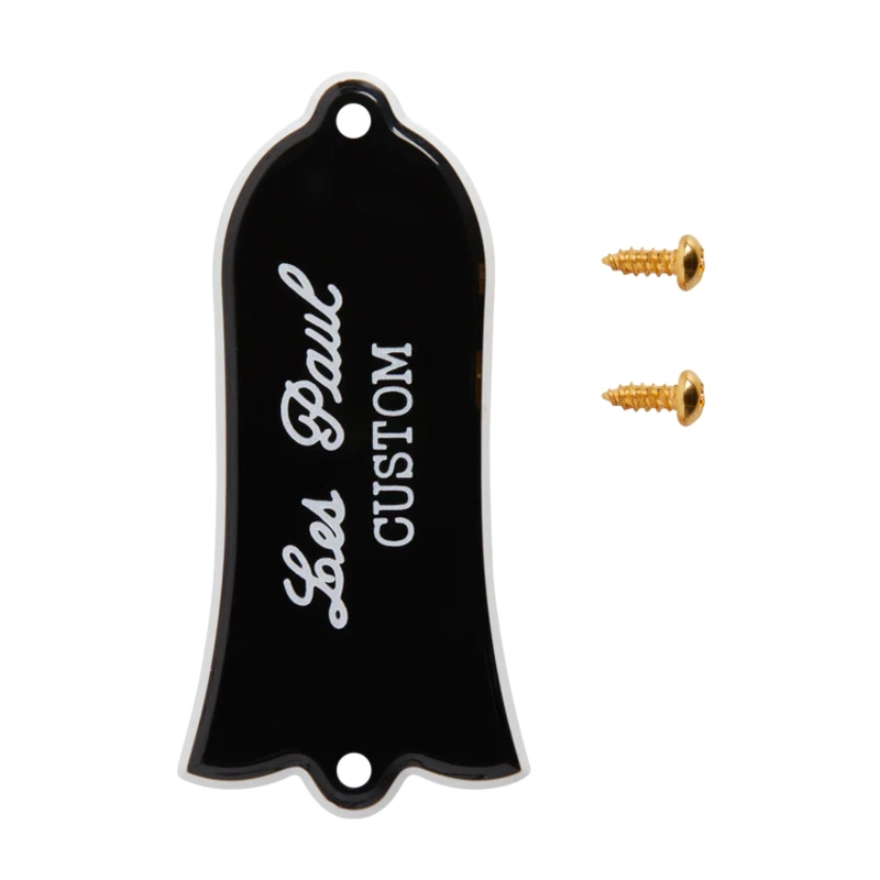 GIBSON ACCESSORIES TRUSS ROD COVER, "LES PAUL CUSTOM" - BLACK (PRTR-020)