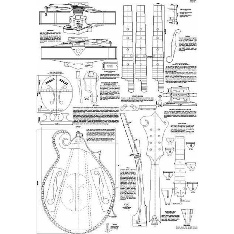 Gibson Lloyd Loar F-5 Mandolin Plans - Version 4