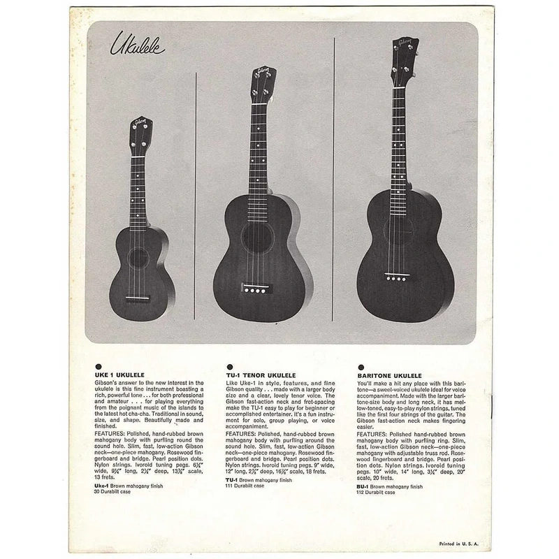 Gibson "Traditional" Catalog Supplement (1964-65)