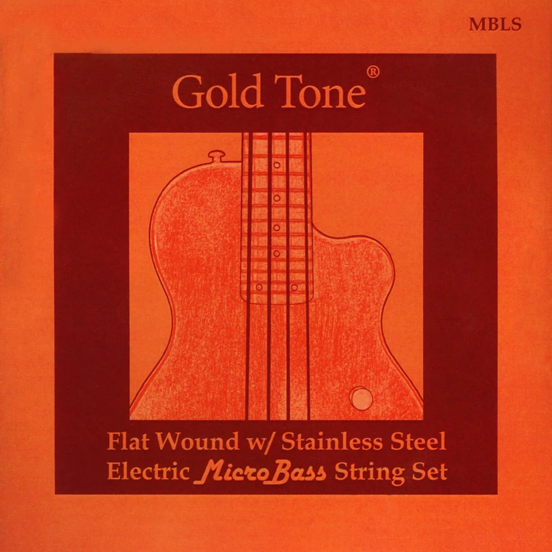 Gold Tone Micro Bass Steel Flatwound Strings by LaBella