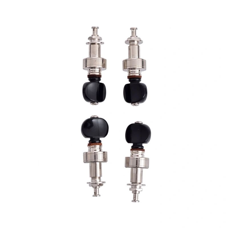 Golden Gate P-430 Deluxe Pancake Planetary Tuners, Set of 4, Black Buttons