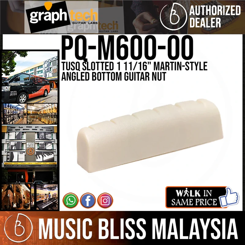 Graph Tech PQ-M600-00 TUSQ Slotted 1 11/16" Martin-style Angled Bottom Guitar Nut