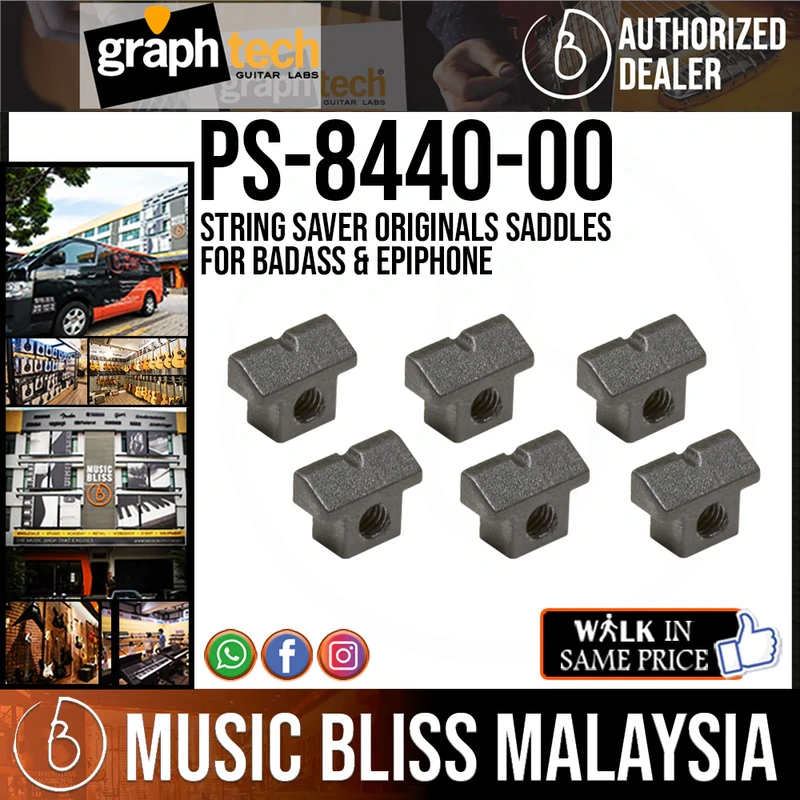 Graph Tech PS-8440-00 String Saver Saddles For Epiphone & Badass Bridge