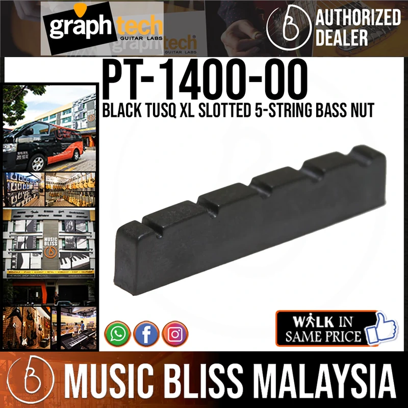 Graph Tech PT-1400-00 Black TUSQ XL Slotted 5-string Bass Nut