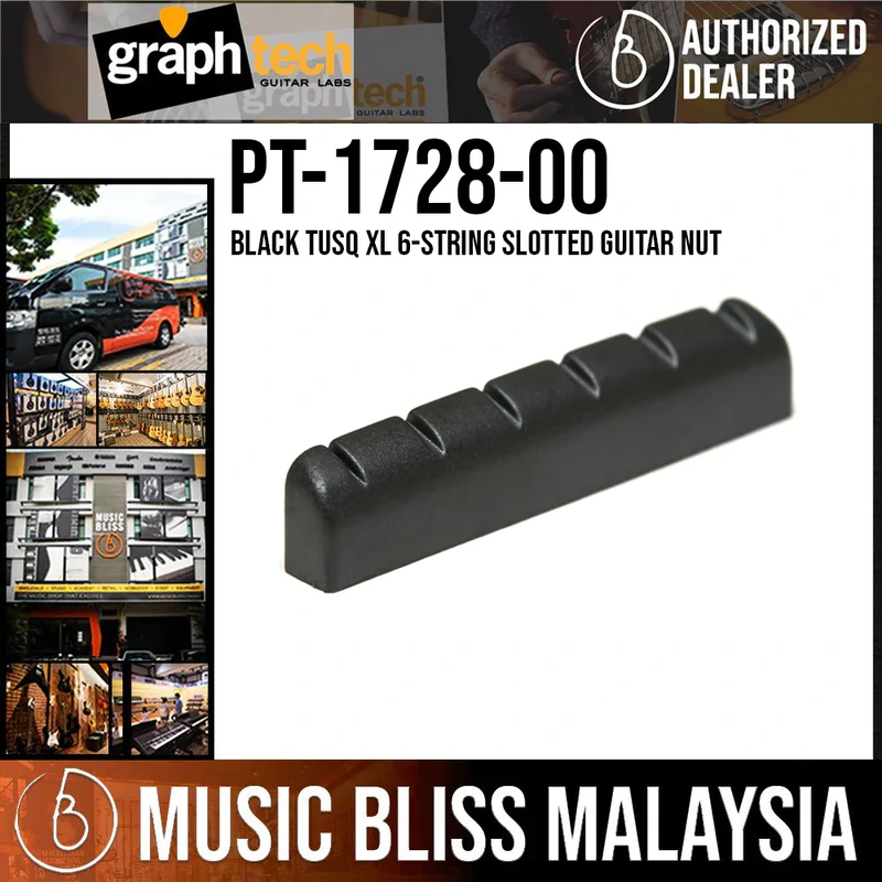 Graph Tech PT-1728-00 Black TUSQ XL 6-string Slotted Guitar Nut