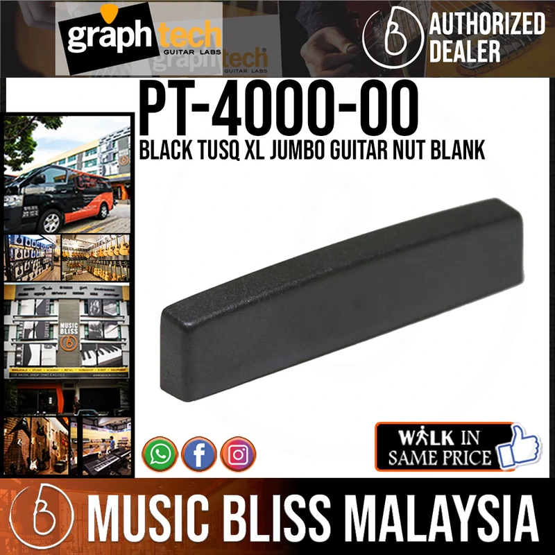 Graph Tech PT-4000-00 Black TUSQ XL Jumbo Guitar Nut Blank