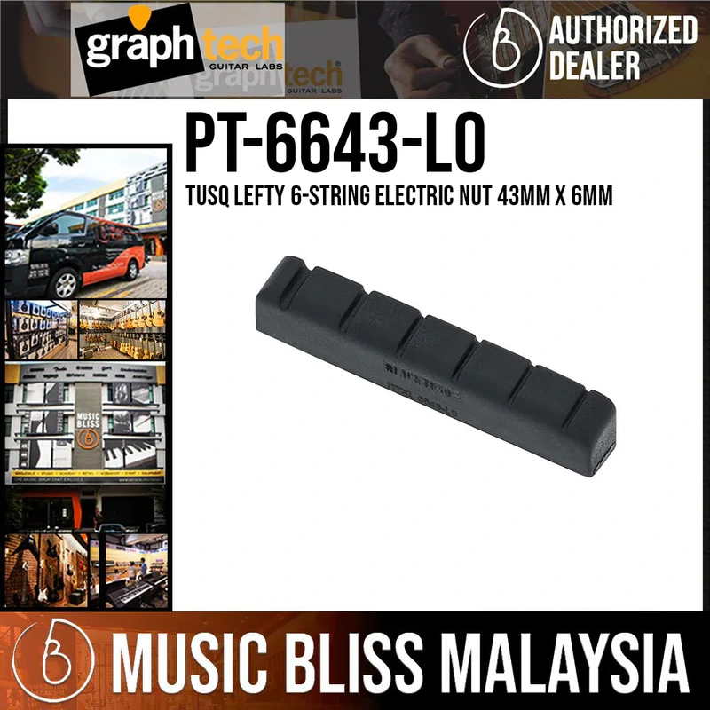 Graph Tech PT-6643-L0 TUSQ Lefty 6-String Electric Nut 43mm x 6mm