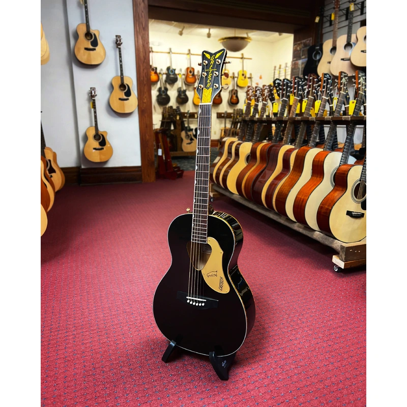 Gretsch G5021E Rancher Penguin Parlor Acoustic/Electric Guitar, Black