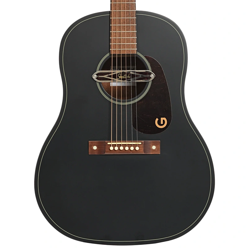 Gretsch Jim Dandy Deltoluxe Dreadnought Acoustic/Electric Guitar, Black Top