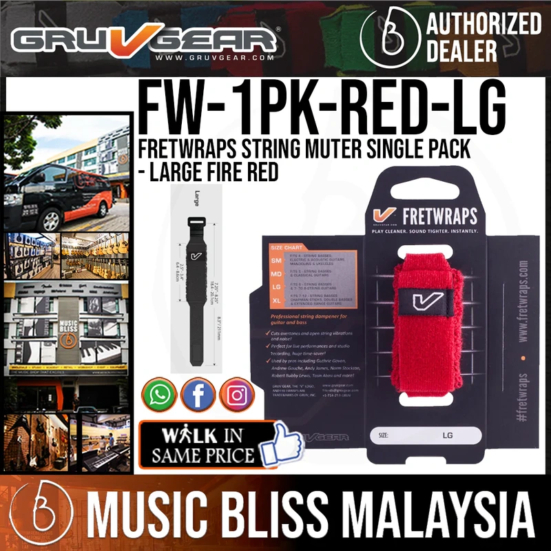 Gruv Gear FretWraps HD 'Fire' String Muter Single Pack - Large