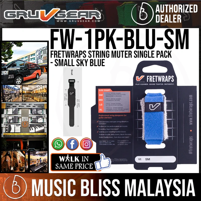 Gruv Gear FretWraps HD 'Sky' Single Pack - Small Blue
