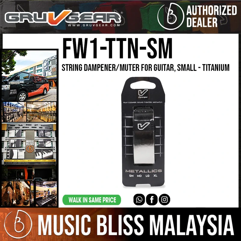 Gruv Gear FretWraps Metallics Titanium Single Pack - Small
