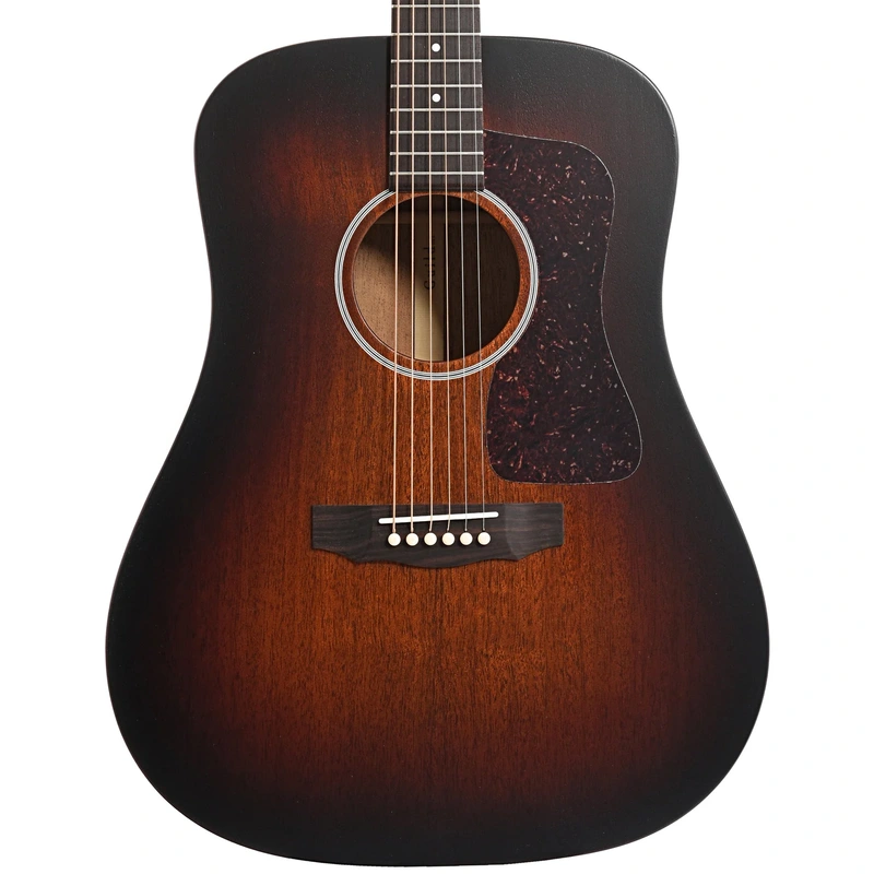 Guild USA D-20 VSB Sunburst All-Mahogany Guitar & Case