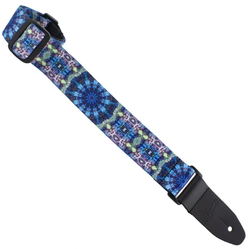 Henry Heller Youth Size Ukulele/Guitar Strap - Blue Purple Kaleidoscope