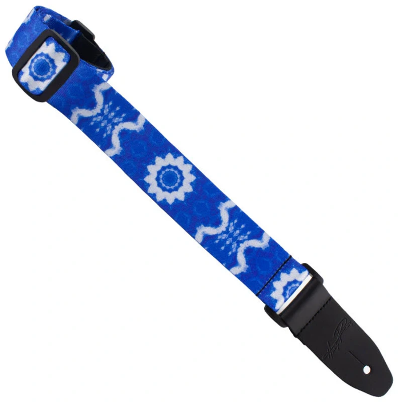 Henry Heller Youth Size Ukulele/Guitar Strap - Blue & White Kaleidoscope