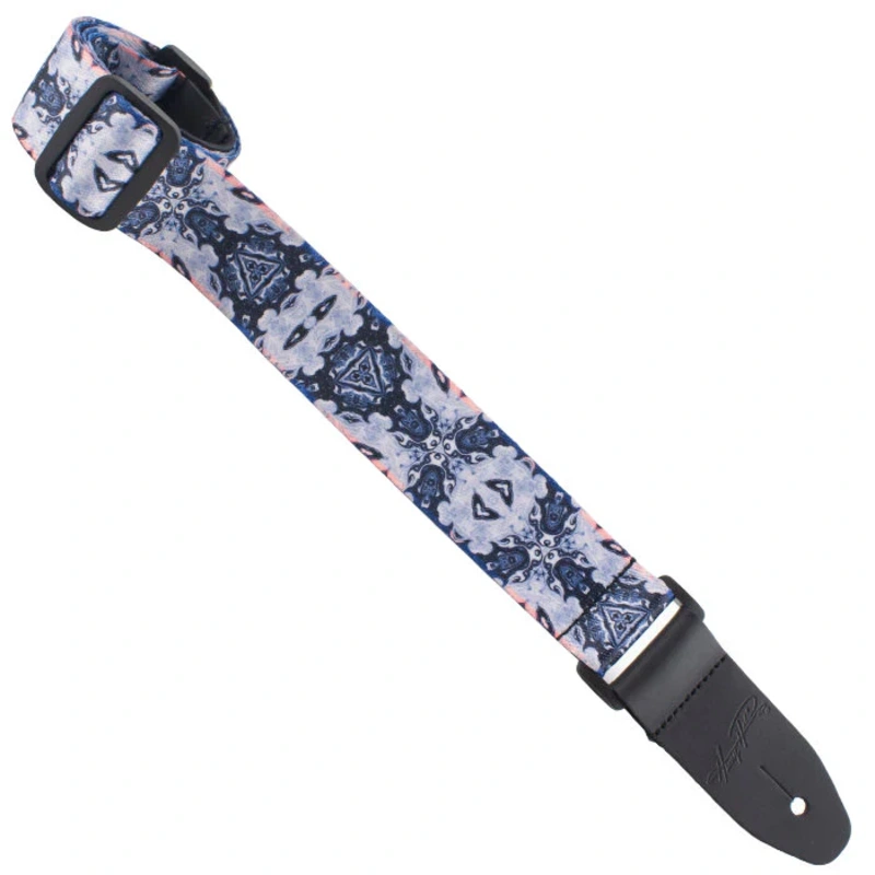 Henry Heller Youth Size Ukulele/Guitar Strap - Gray & White Kaleidoscope