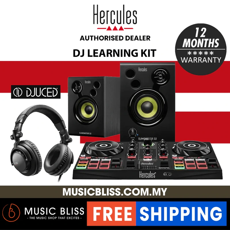 Hercules DJ DJLearning Kit - Complete DJ System for Beginners (Beginner DJ Learning Kit)