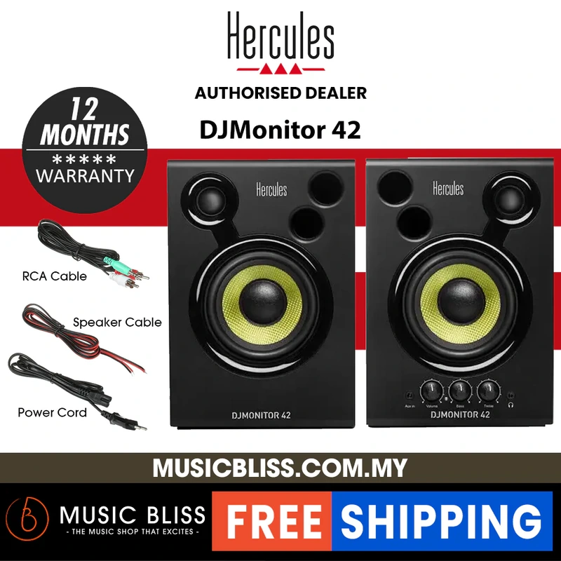 Hercules DJ DJMonitor 42 Active DJ Monitors - Pair
