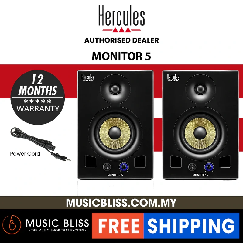 Hercules DJ Monitor 5 Active Studio Monitors - Pair