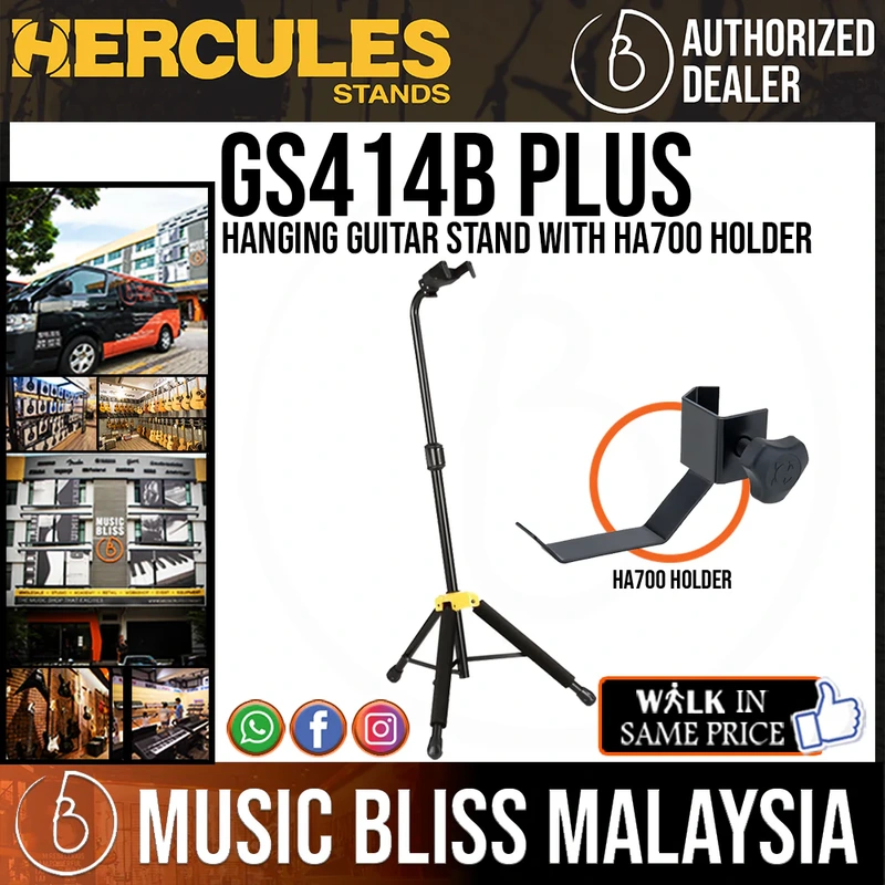 Hercules GS414B Plus Hanging Guitar Stand with HA700 Holder