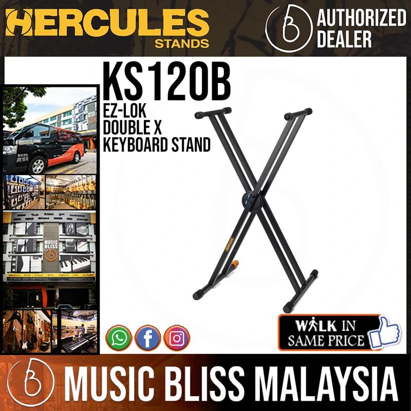 Hercules KS120B EZ-LOK Double X Keyboard Stand
