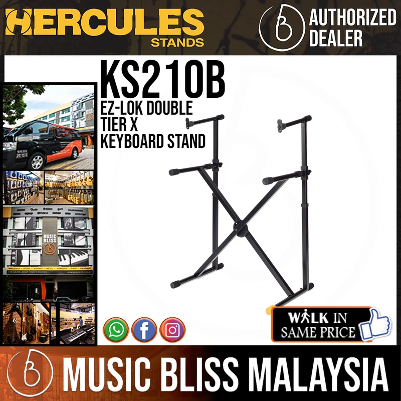 Hercules KS210B EZ-LOK Double Tier X Keyboard Stand