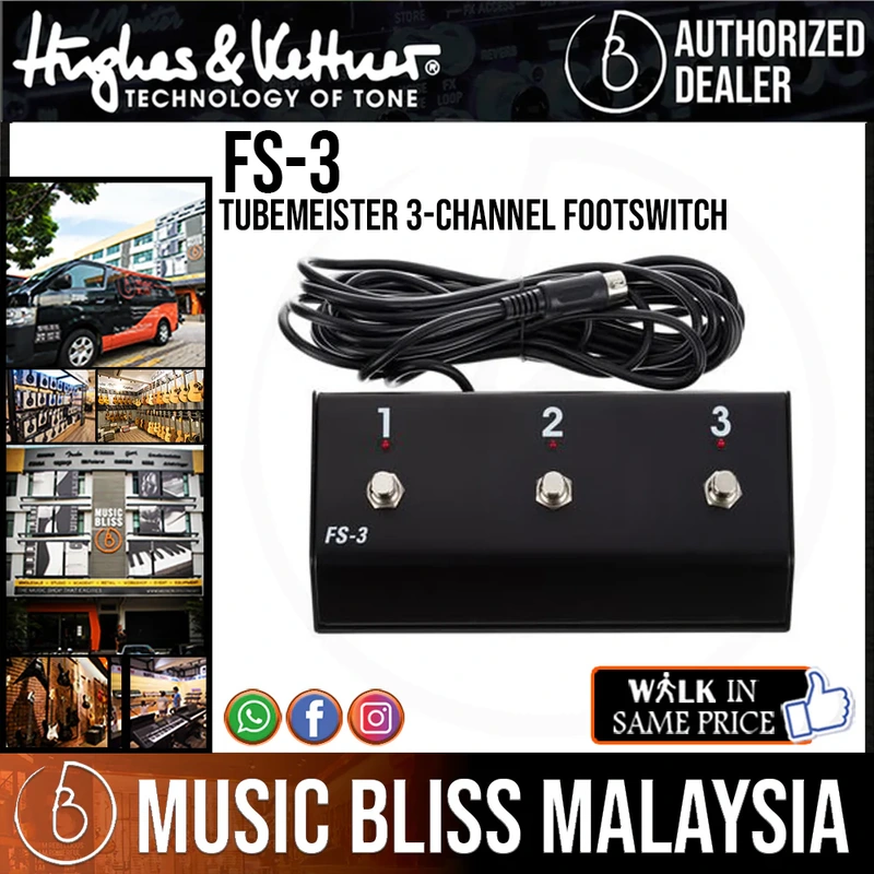 Hughes & Kettner FS-3 TubeMeister Three-channel Footswitch