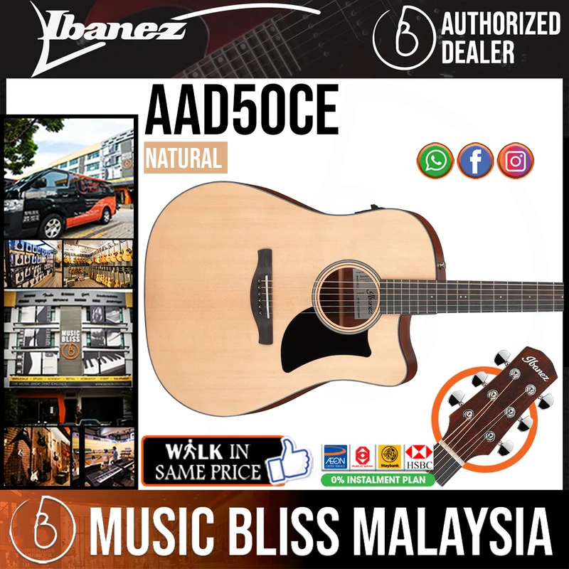 Ibanez AAD50CE Advanced Acoustic-electric Guitar - Natural