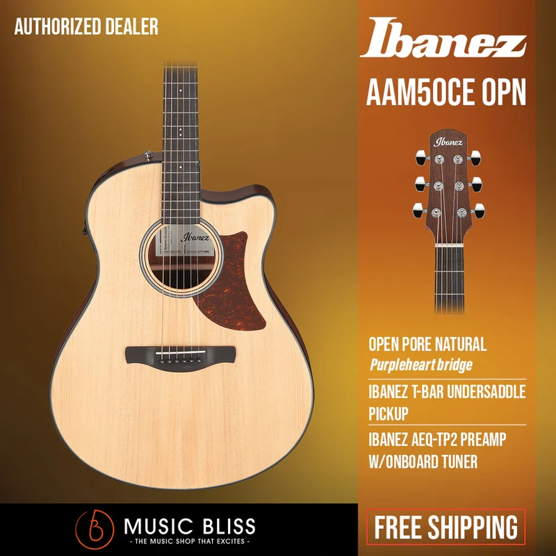 Ibanez AAM50CE Advanced Acoustic Auditorium Acoustic-electric Guitar - Natural