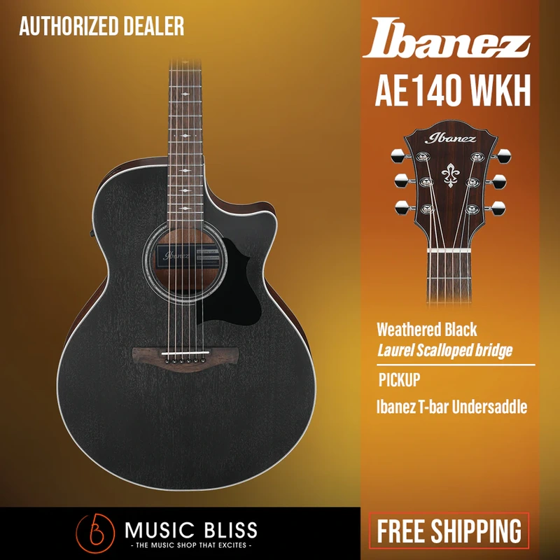 Ibanez AE140 Acoustic-electric Guitar - Weathered Black
