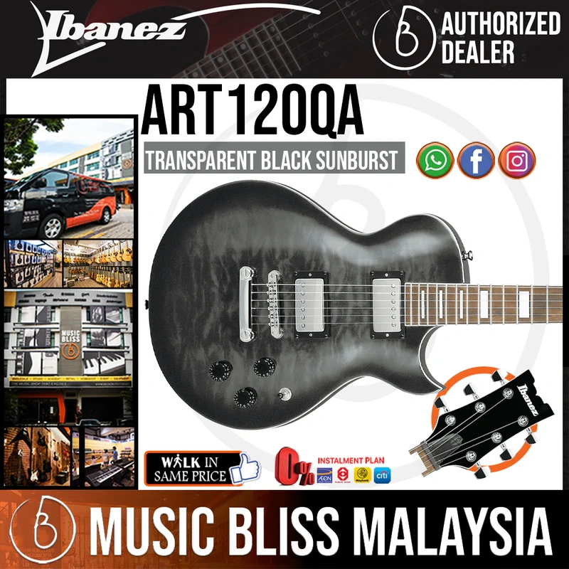Ibanez ART120QA Electric Guitar - Transparent Black Sunburst