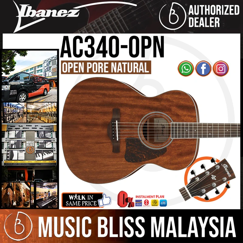 Ibanez Artwood AC340 Acoustic Guitar - Open Pore Natural