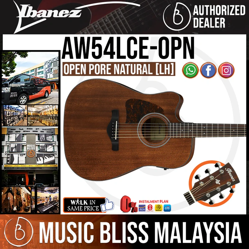 Ibanez AW54LCE Acoustic-Electric Guitar - Open Pore Natural