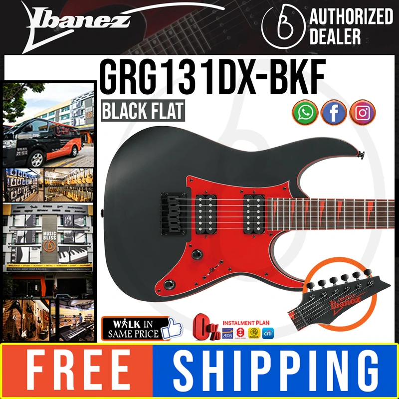 Ibanez Gio GRG131DX Electric Guitar - Black Flat