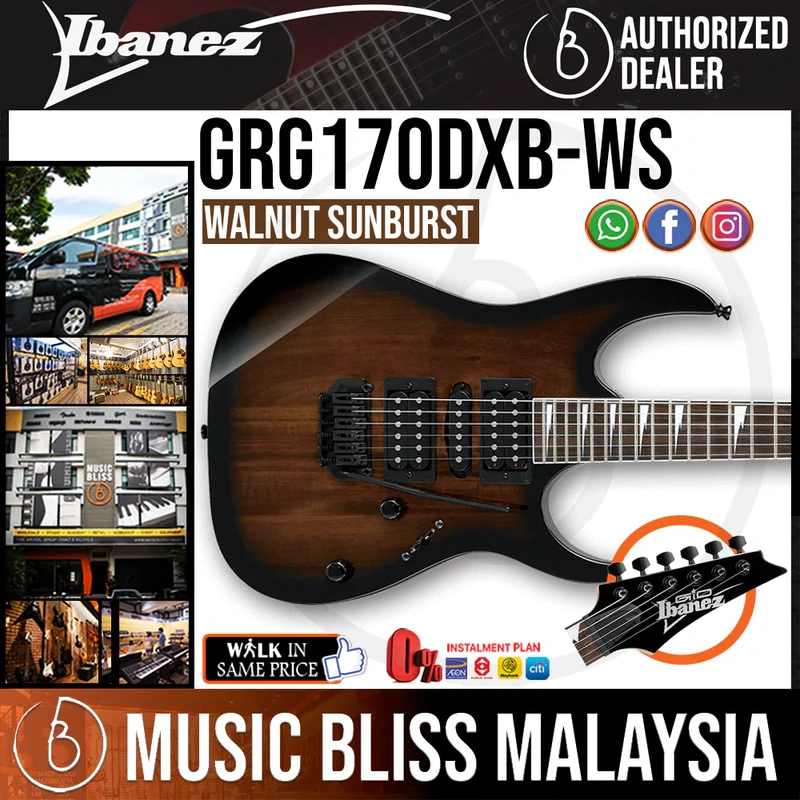 Ibanez GIO GRG170DXB Electric Guitar - Walnut Sunburst