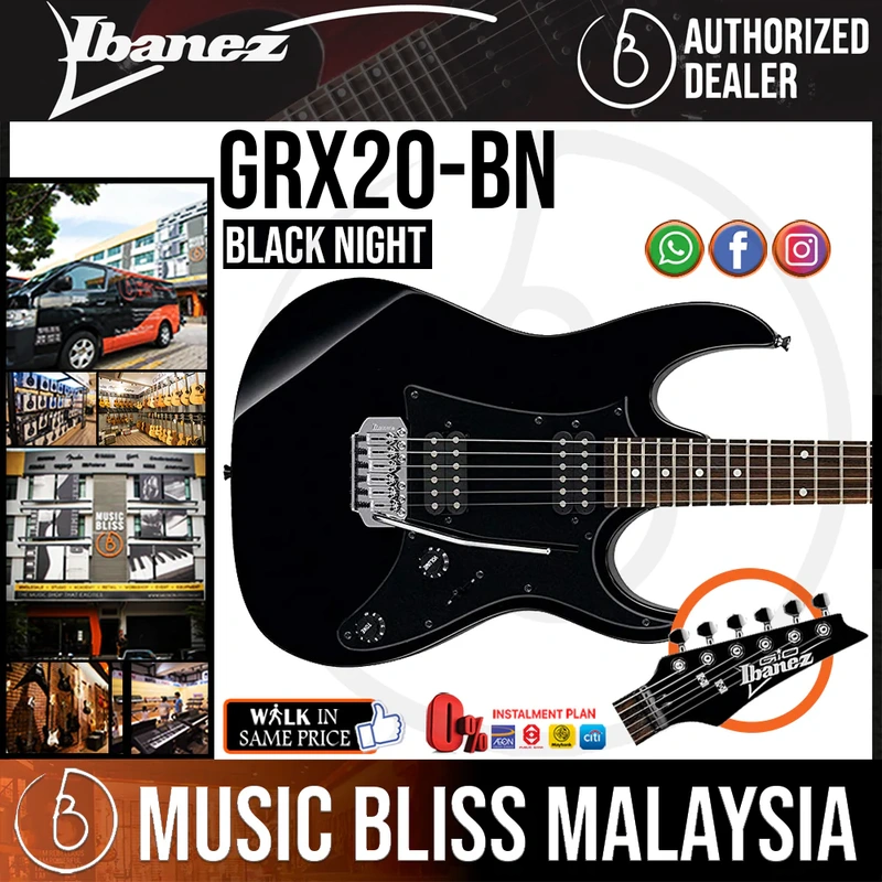 Ibanez GIO GRX20 Electric Guitar - Black Night