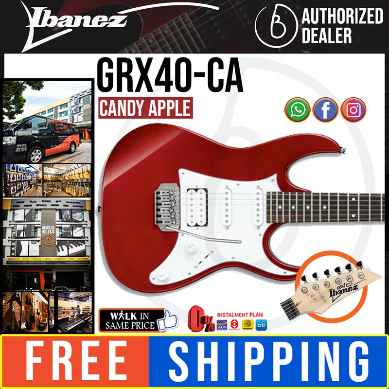 Ibanez GIO GRX40 Electric Guitar with HSS Pickup - Candy Apple