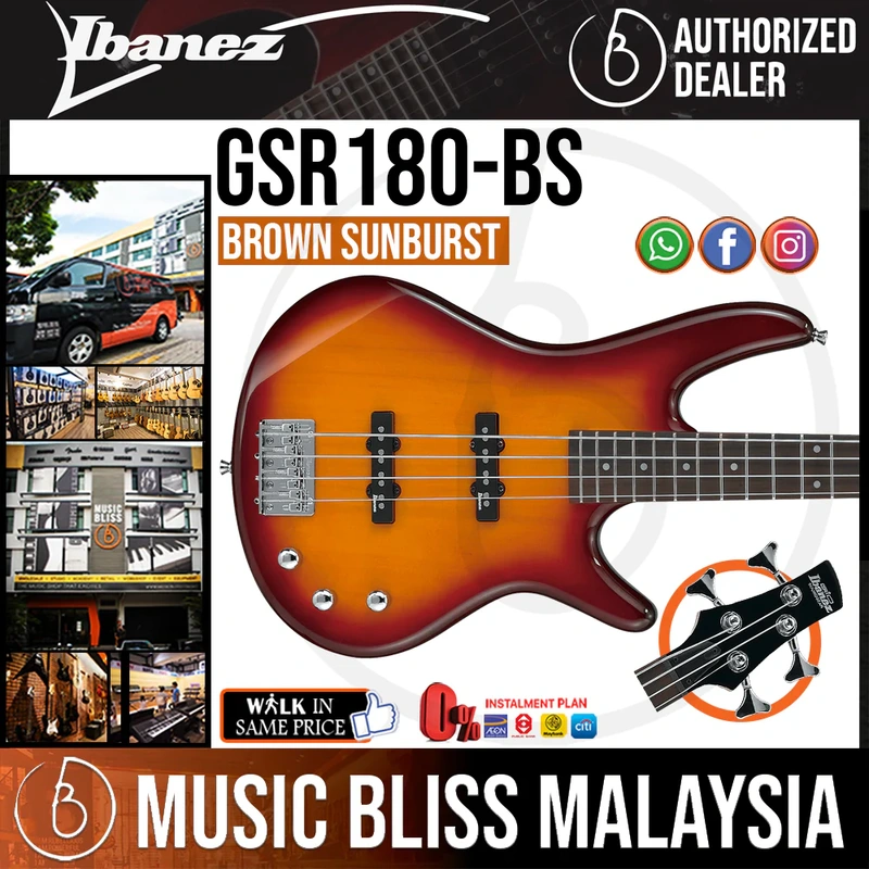 Ibanez Gio GSR180 Electric Bass Guitar - Brown Sunburst