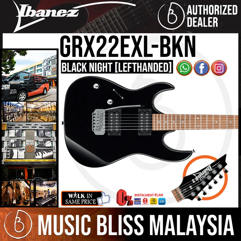 Ibanez GRX22EXL Left-Handed Electric Guitar - Black Night