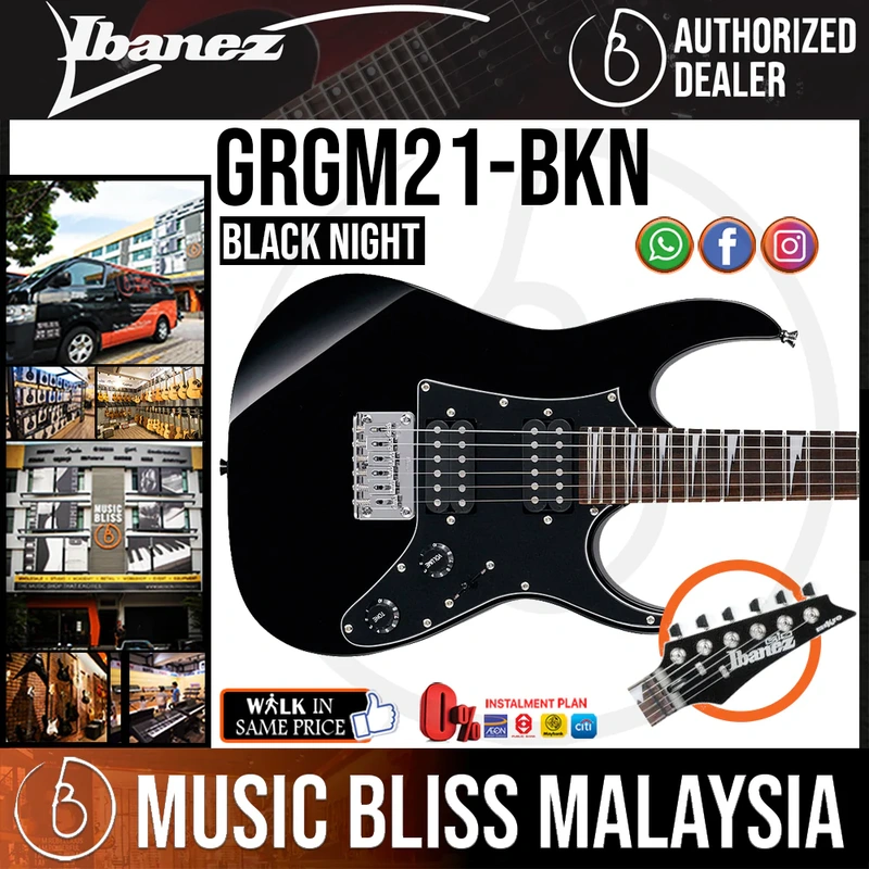 Ibanez miKro GRGM21 Best Electric Guitar for Kids - Black Night