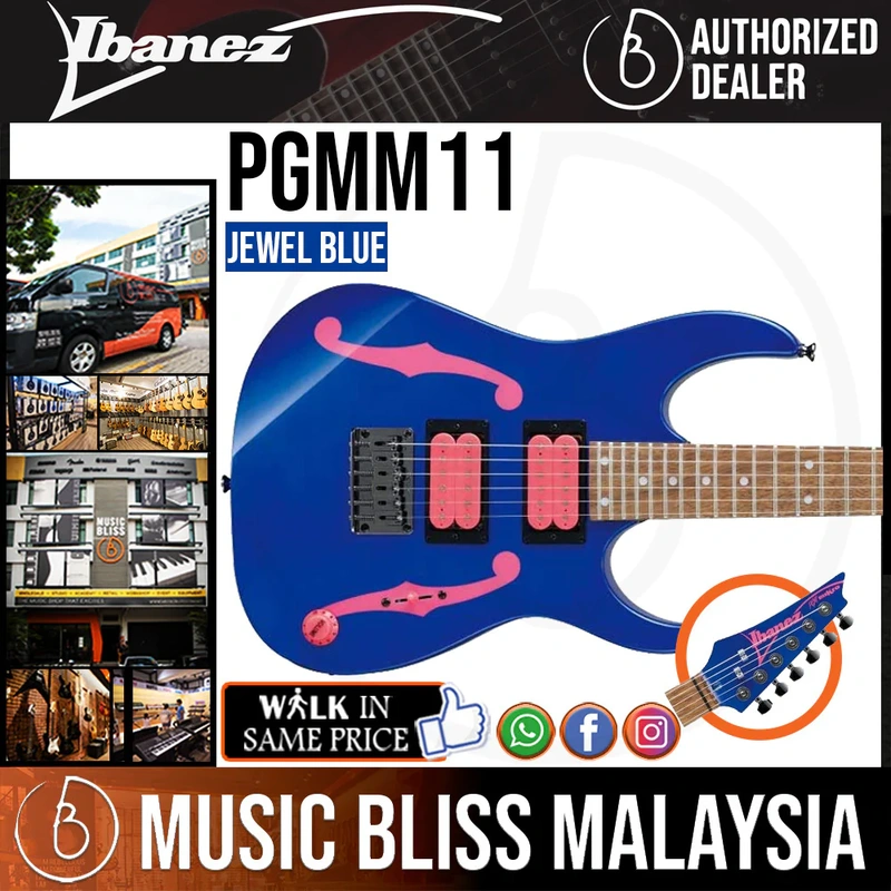 Ibanez Paul Gilbert Signature PGMM11 Electric Guitar - Jewel Blue