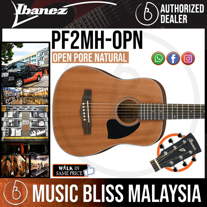 Ibanez PF2MH Acoustic Guitar - Open Pore Natural