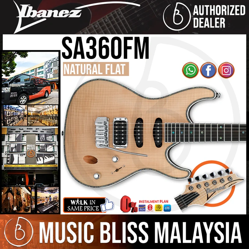 Ibanez SA360FM Standard Electric Guitar - Natural Flat