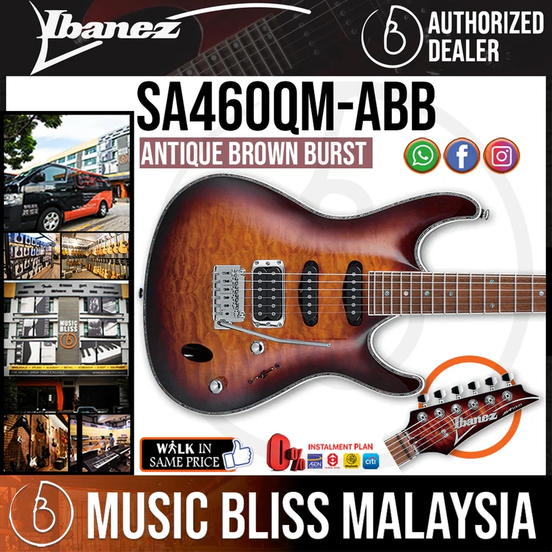 Ibanez SA460QM Electric Guitar - Antique Brown Burst