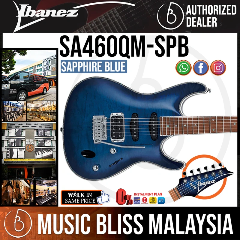 Ibanez SA460QM Electric Guitar - Sapphire Blue